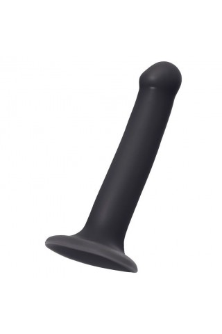 Черный фаллос на присоске Silicone Bendable Dildo M - 18 см.