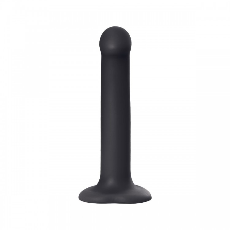 Черный фаллос на присоске Silicone Bendable Dildo M - 18 см.