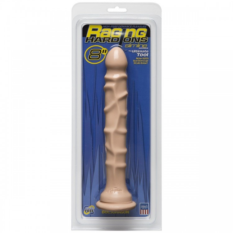 Анальный фаллос Raging Hard-Ons Slimline with Suction Cup 8" Dong - 20 см.