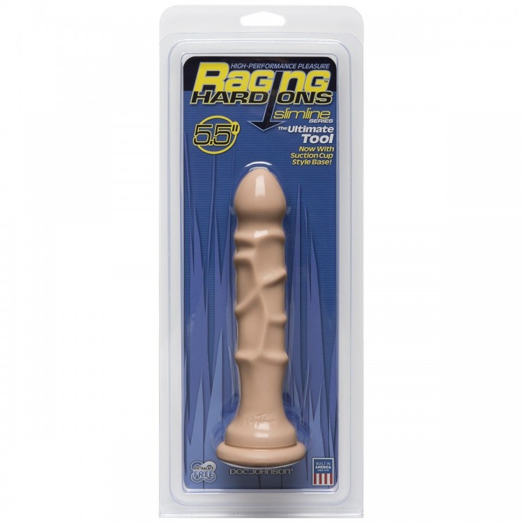 Анальный фаллоимитатор Raging Hard-Ons Slimline with Suction Cup 5.5" Dong - 17 см.