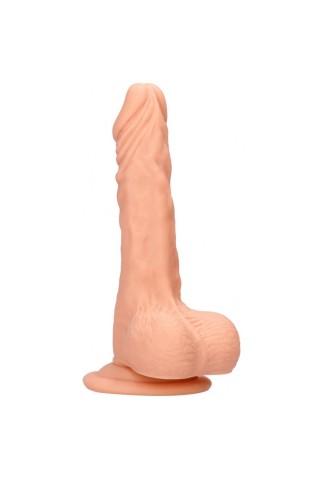 Телесный фаллоимитатор Realistic Dildo With Balls - 20 см.