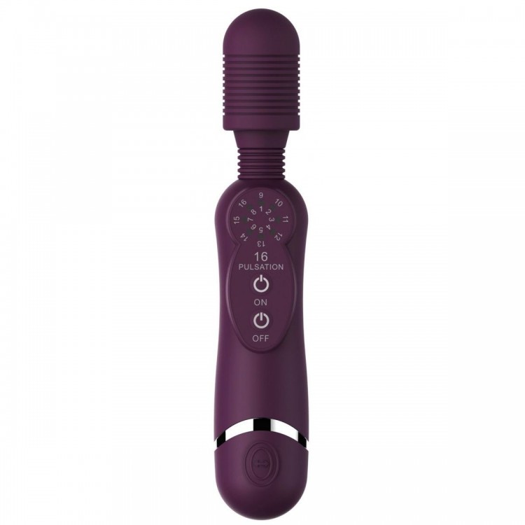 Фиолетовый универсальный массажер Silicone Massage Wand - 20 см.