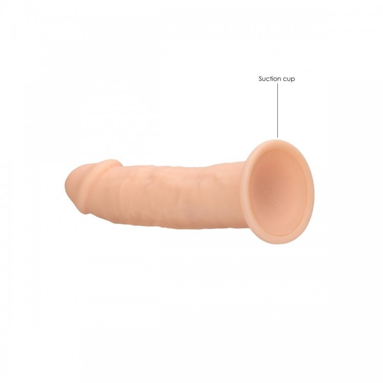 Телесный фаллоимитатор без мошонки Silicone Dildo Without Balls - 15,3 см.