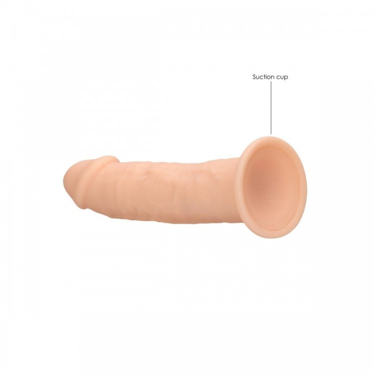 Телесный фаллоимитатор без мошонки Silicone Dildo Without Balls - 19,2 см.