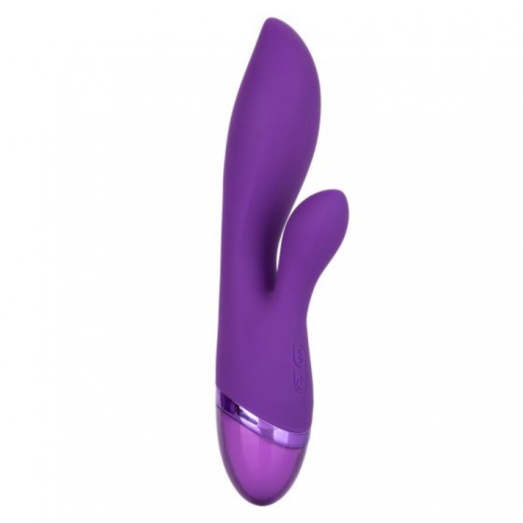 Фиолетовый вибромассажер-кролик Aura Dual Lover - 20,25 см.
