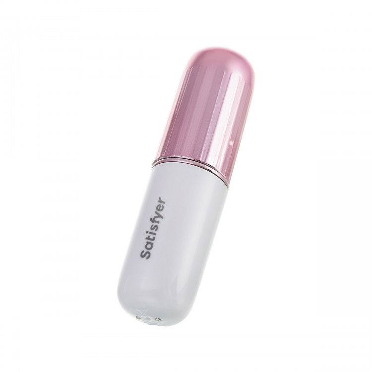 Бело-золотистая перезаряжаемая вибропулька Satisfyer Secret Affair