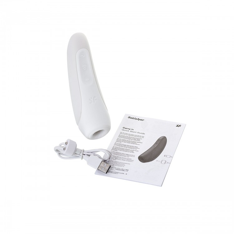 Белый вакуум-волновой стимулятор Satisfyer Curvy 1+
