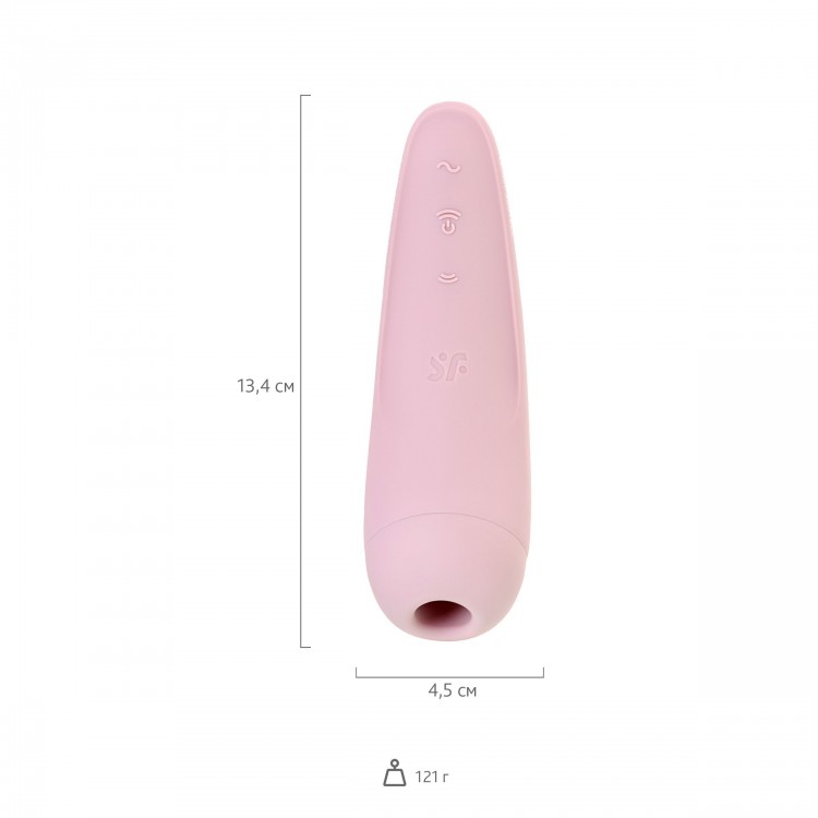 Розовый вакуум-волновой стимулятор Satisfyer Curvy 2+