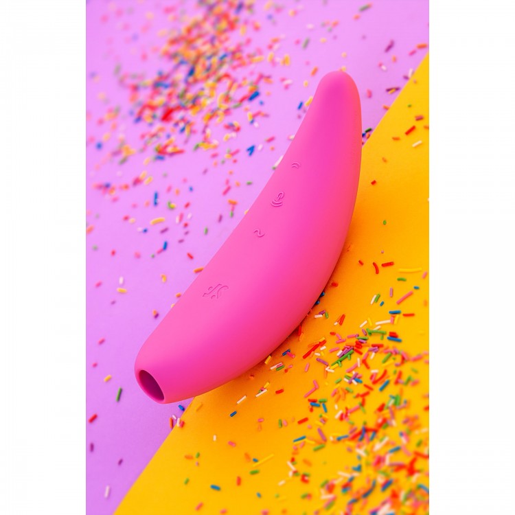 Розовый вакуум-волновой стимулятор Satisfyer Curvy 3+