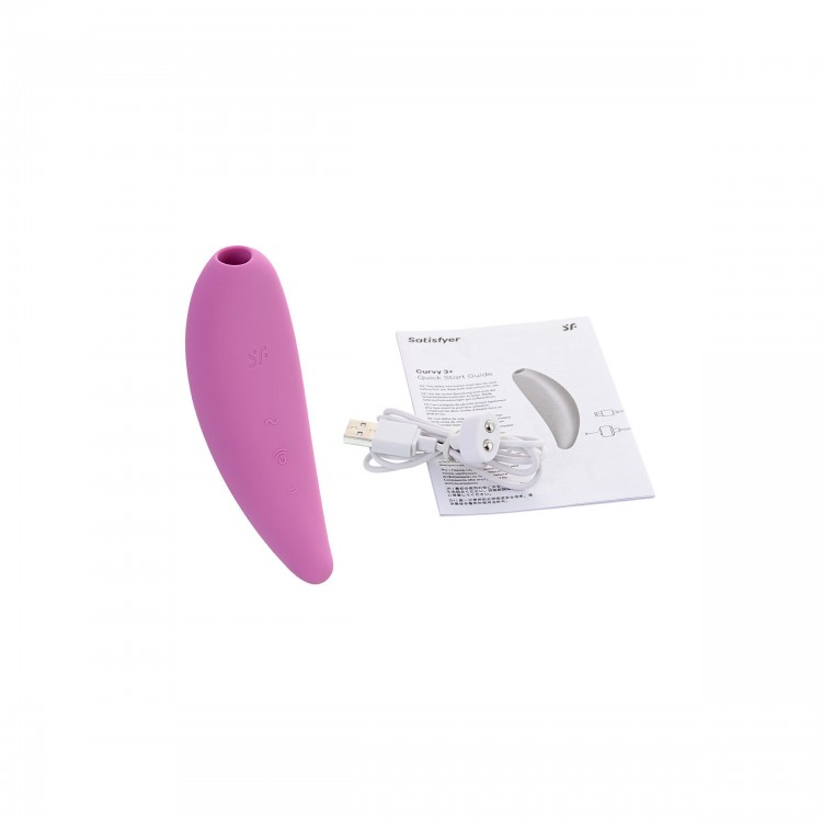 Розовый вакуум-волновой стимулятор Satisfyer Curvy 3+