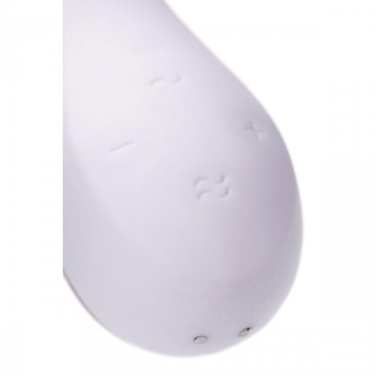 Белый вибратор-кролик Satisfyer Mono Flex с управлением через приложение - 20,4 см.