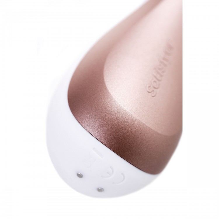 Белый вибратор-кролик Satisfyer Mono Flex с управлением через приложение - 20,4 см.