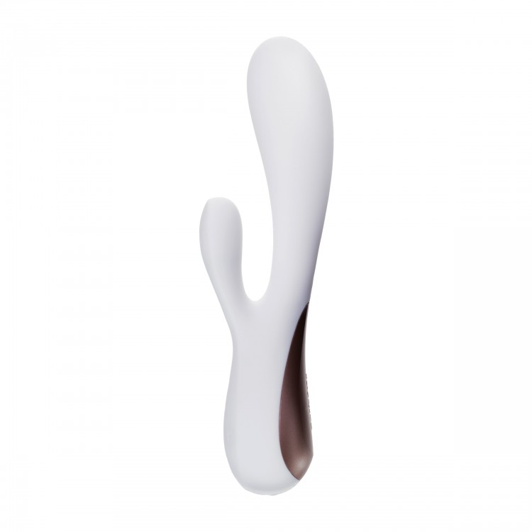 Белый вибратор-кролик Satisfyer Mono Flex с управлением через приложение - 20,4 см.