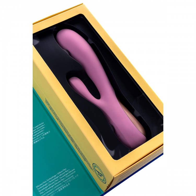 Розовый вибратор-кролик Satisfyer Mono Flex с управлением через приложение - 20,4 см.