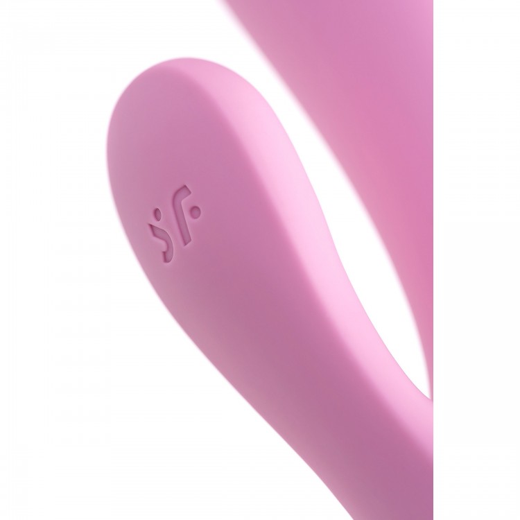 Розовый вибратор-кролик Satisfyer Mono Flex с управлением через приложение - 20,4 см.