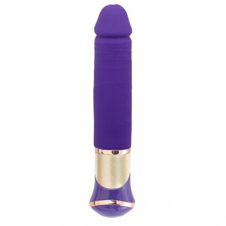 Фиолетовый перезаряжаемый вибратор ECSTASY Deluxe Greedy Dong - 19,5 см.