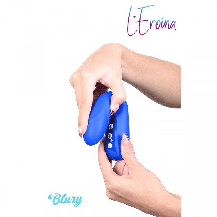 Нереалистичный синий вибратор BLURY - 18,5 см.