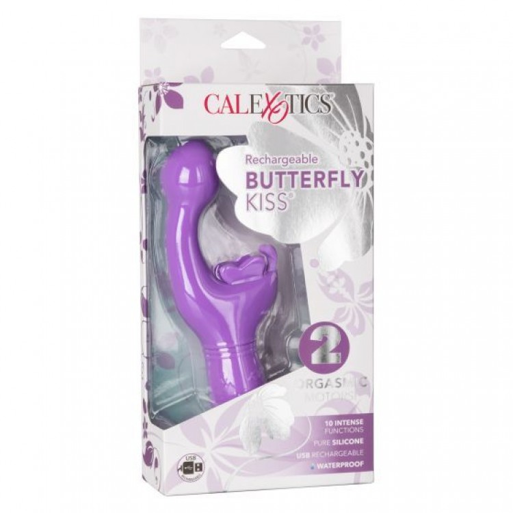 Фиолетовый вибратор-кролик Rechargeable Butterfly Kiss Фиолетовый вибратор-кролик Rechargeable Butterfly Kiss
