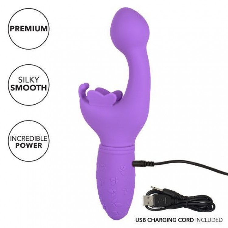 Фиолетовый вибратор-кролик Rechargeable Butterfly Kiss Фиолетовый вибратор-кролик Rechargeable Butterfly Kiss