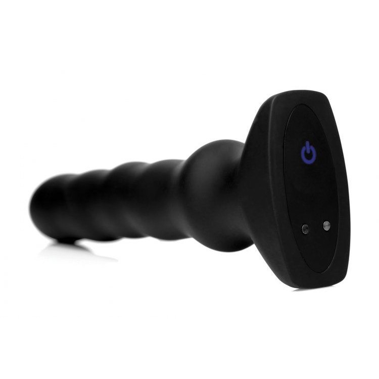 Черный вибратор с волнообразным движением Silicone Vibrating & Squirming Plug with Remote Control - 19,5 см. Черный вибратор с волнообразным движением Silicone Vibrating & Squirming Plug with Remote Control - 19,5 см.