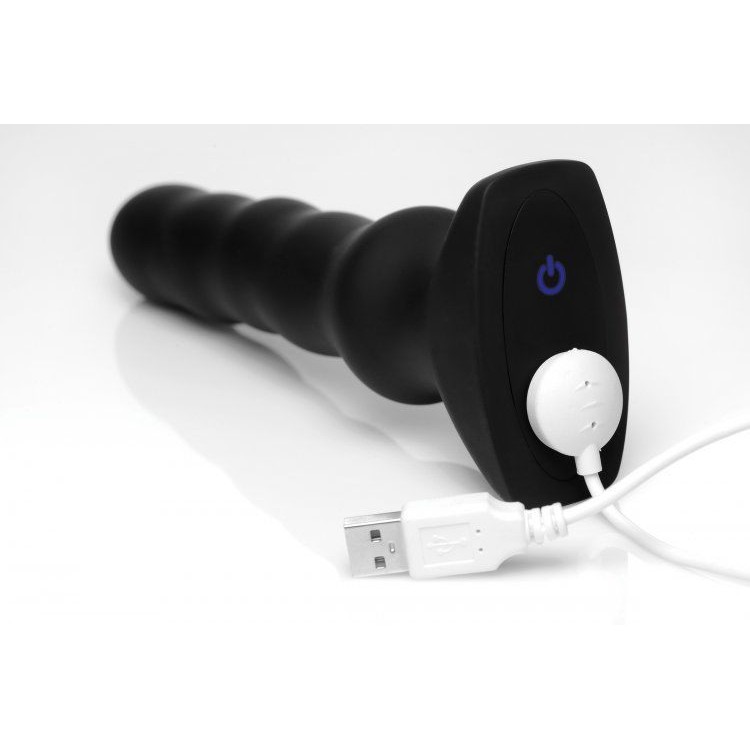 Черный вибратор с волнообразным движением Silicone Vibrating & Squirming Plug with Remote Control - 19,5 см. Черный вибратор с волнообразным движением Silicone Vibrating & Squirming Plug with Remote Control - 19,5 см.