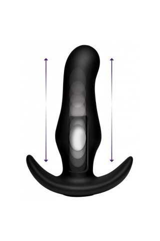 Черная анальная вибропробка Kinetic Thumping 7X Prostate Anal Plug - 13,3 см.