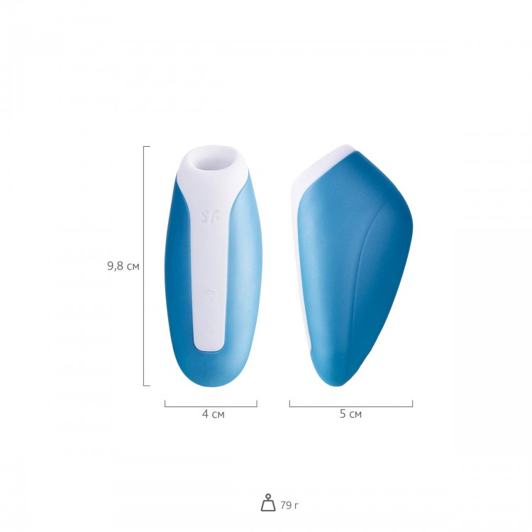 Голубой вакуумный массажер Love Breeze