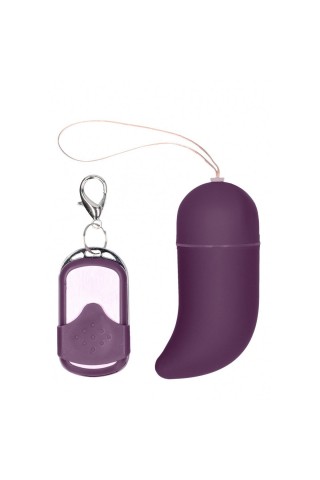 Фиолетовое виброяйцо Medium Wireless Vibrating G-Spot Egg с пультом - 7,5 см.