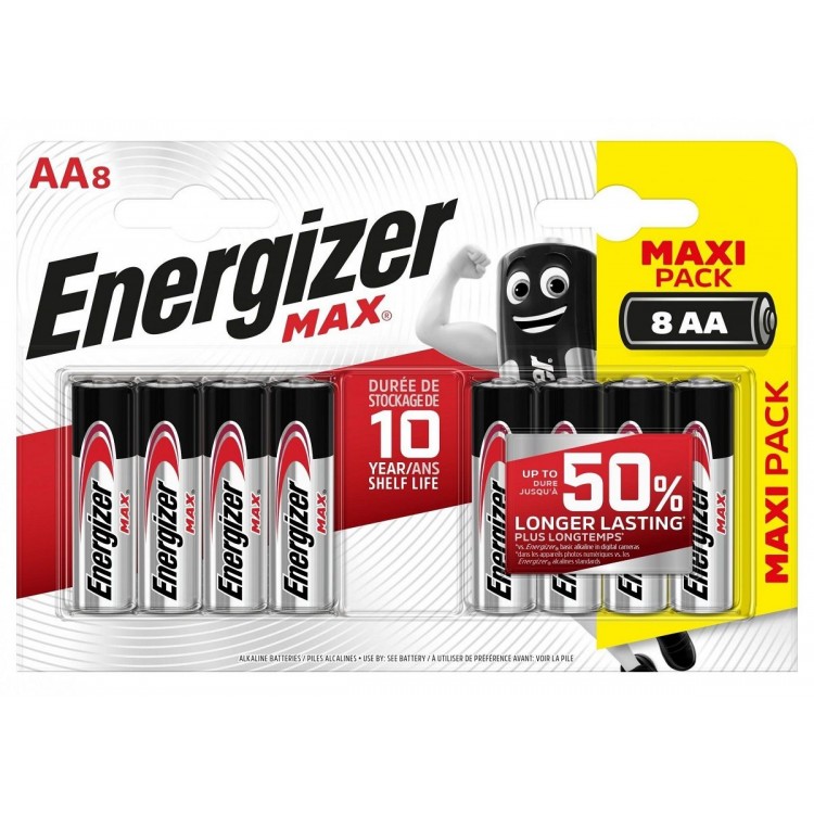 Батарейки Energizer MAX BP8 RU 1.5V типа АА - 8 шт.