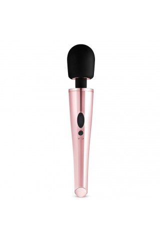 Черно-розовый вибромассажер Nouveau Wand Massager - 30 см.