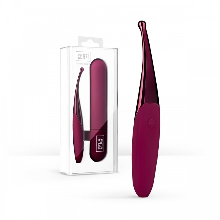 Фиолетовый точечный вибромассажер Senzi Vibrator - 14,7 см.