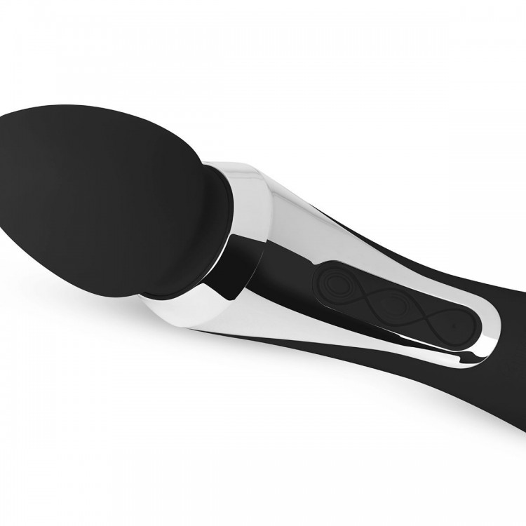 Черный двухсторонний вибромассажер Vibes Wand Vibrator - 22,5 см.
