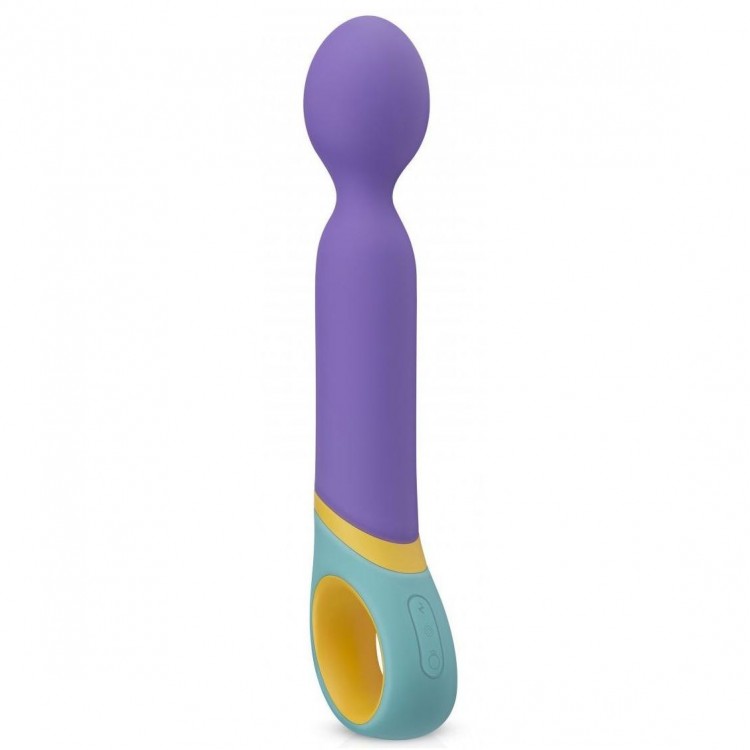 Фиолетовый вибромассажер Base Wand Vibrator - 24 см.