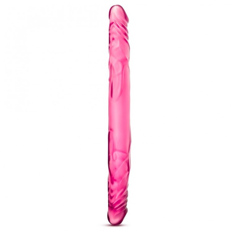Розовый двусторонний фаллоимитатор 14 Double Dildo - 35,5 см.