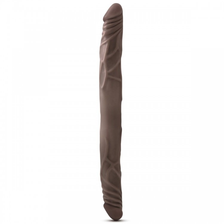 Коричневый двусторонний фаллоимитатор 14 Inch Double Dildo - 35 см.
