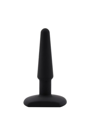 Черная анальная втулка Silicone Butt Plug 4" - 11 см.