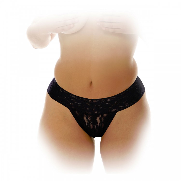Трусики с вибропулей Plus Size Black