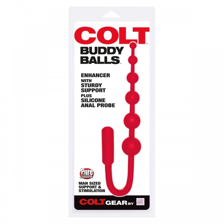 Красный анальный стимулятор COLT BUDDY BALLS - 18,5 см. Красный анальный стимулятор COLT BUDDY BALLS - 18,5 см.