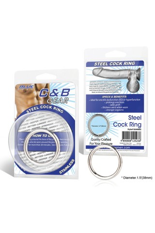 Стальное эрекционное кольцо STEEL COCK RING - 4.5 см.