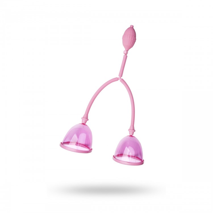 Вакуумный массажёр для груди розового цвета