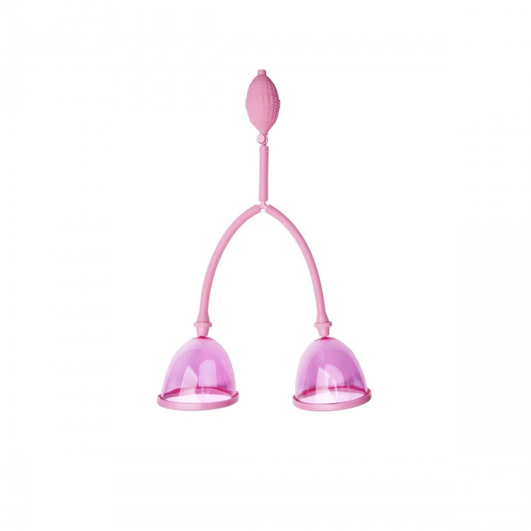 Вакуумный массажёр для груди розового цвета Вакуумный массажёр для груди розового цвета