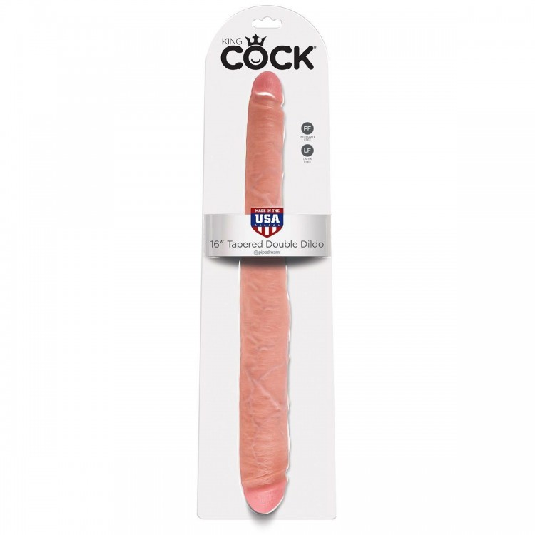 Двусторонний дилдо 16" Tapered Double Dildo - 40,6 см.