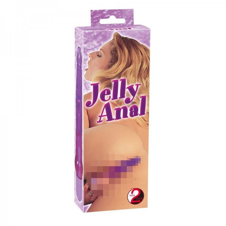 Фиолетовый гелевый анальный вибратор Jelly Anal - 17,5 см. Фиолетовый гелевый анальный вибратор Jelly Anal - 17,5 см.