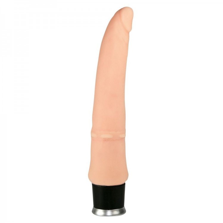 Анальный вибратор Nature Skin Anal Vibe - 21,5 см.