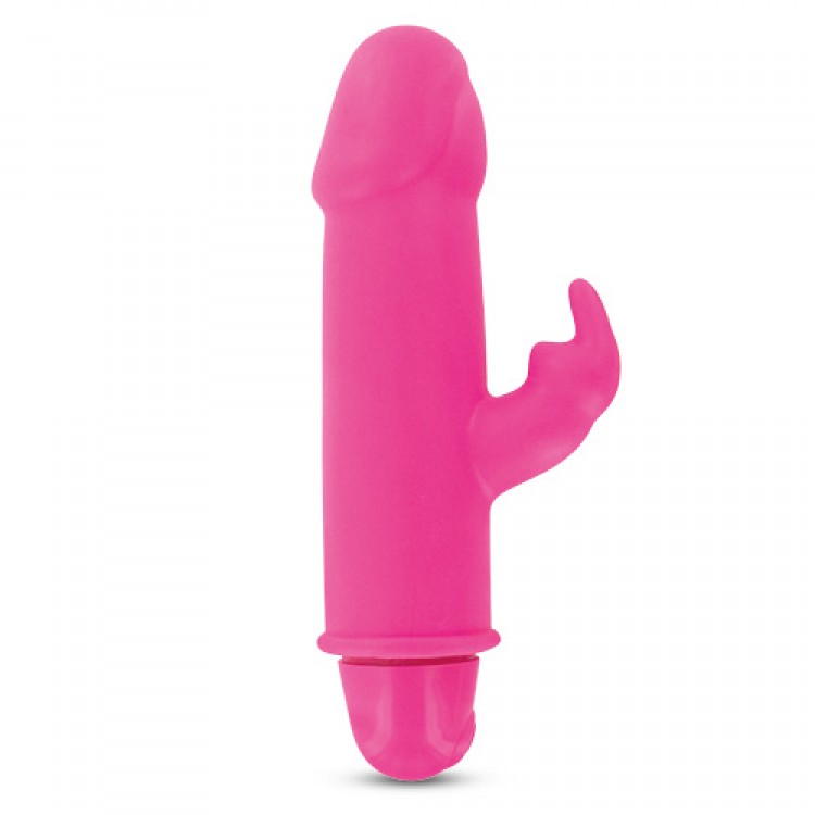 Розовый вибратор с зайчиком у основания RABBIT CRAZY HARE - 15,5 см.