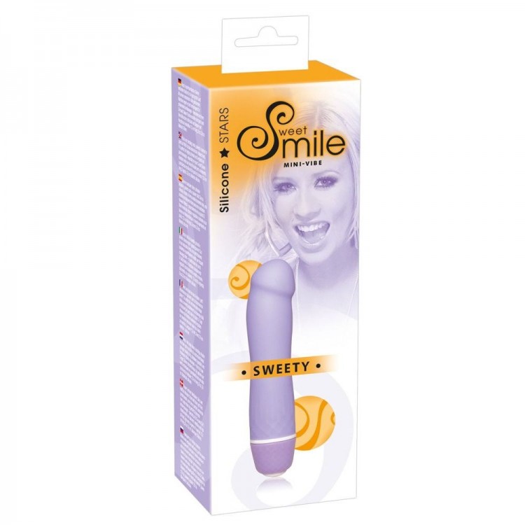 Сиреневый мини-вибратор Mini Sweety - 12,4 см. Сиреневый мини-вибратор Mini Sweety - 12,4 см.