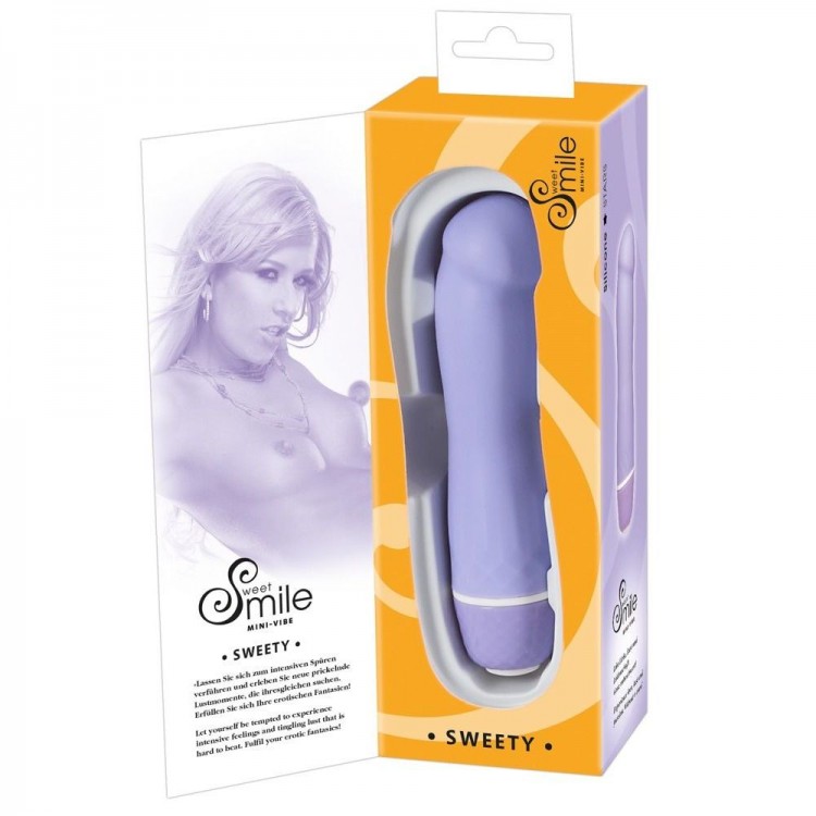 Сиреневый мини-вибратор Mini Sweety - 12,4 см. Сиреневый мини-вибратор Mini Sweety - 12,4 см.