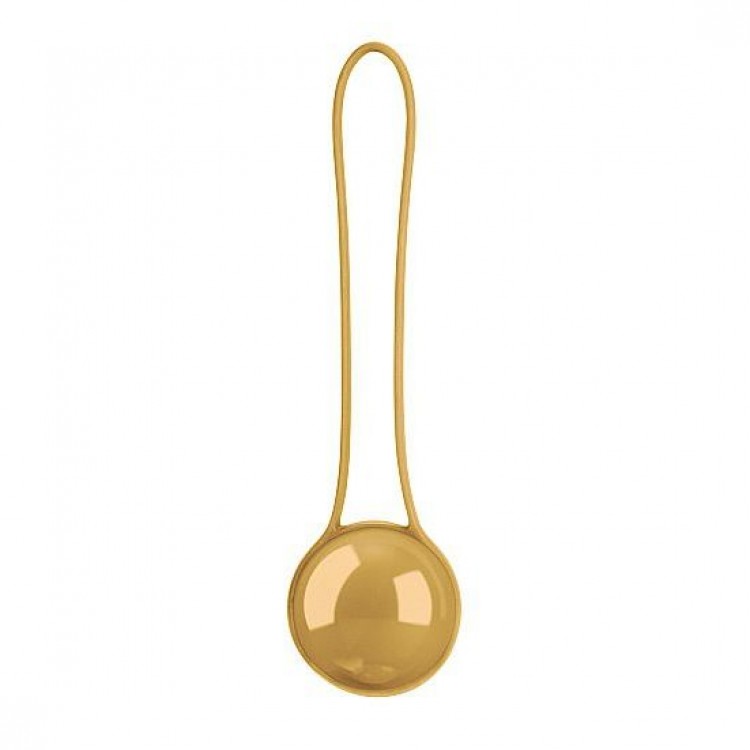 Золотистый вагинальный шарик Pleasure Ball Deluxe