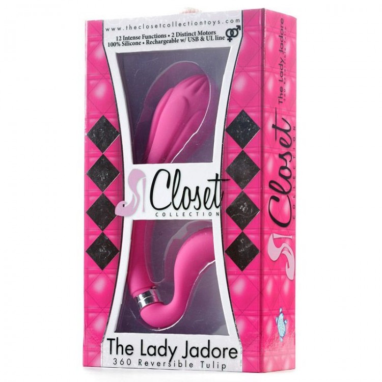 Розовый изогнутый вибромассажёр THE LADY JADORE - 19 см. Розовый изогнутый вибромассажёр THE LADY JADORE - 19 см.