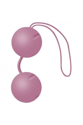 Нежно-розовые вагинальные шарики Joyballs с петелькой